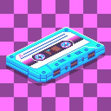 Artwork thumbnail, Retro Cassette Pixel Art by Retroperks