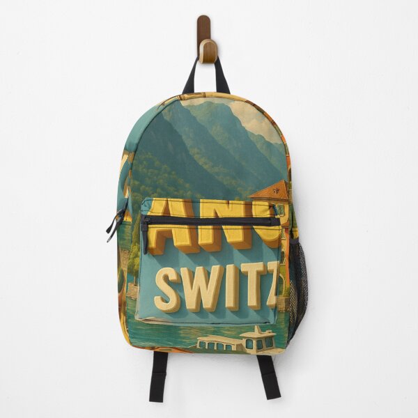 Item preview, Lakefront Village of Ancona Switzerland with Mountains designed and sold by Aryabek.