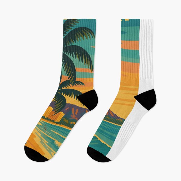 Item preview, Waikiki Beach with Diamond Head and Surf at Sunset designed and sold by Aryabek.