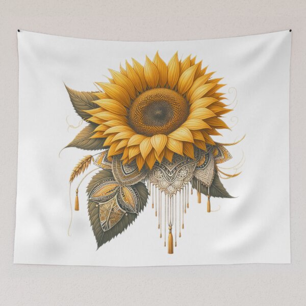 Item preview, boho sunflower flower floral sticke ,boho style,Bohemian,Bloom Boom,Spring,ethnic designed and sold by Expressions-Sel.
