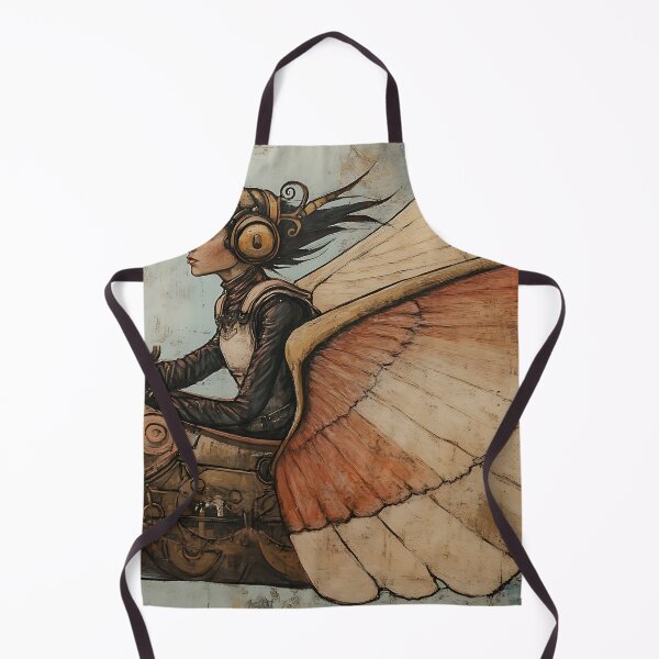 Item preview, Steampunk Art: Retrofuturistic Ornithopter Pilot designed and sold by bapupa.