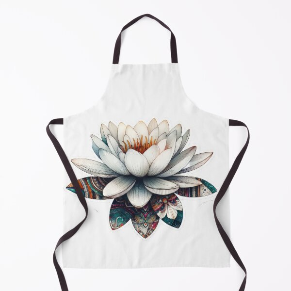 Item preview, boho white lotus flower floral sticke ,boho style,Bohemian,Bloom Boom,Spring,ethnic designed and sold by Expressions-Sel.