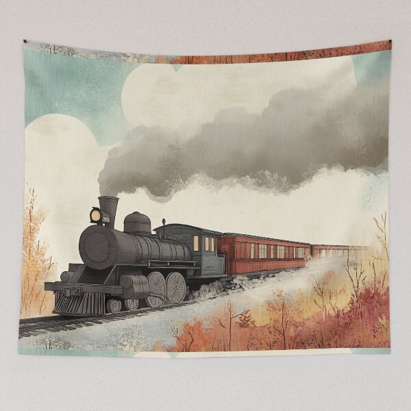 Item preview, Steampunk Art: 19th Century Locomotive Smog designed and sold by bapupa.
