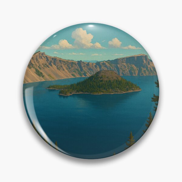Item preview, Crater Lake National Park Oregon with Wizard Island designed and sold by Aryabek.