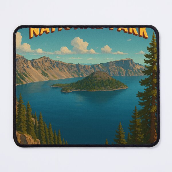 Item preview, Crater Lake National Park Oregon with Wizard Island designed and sold by Aryabek.