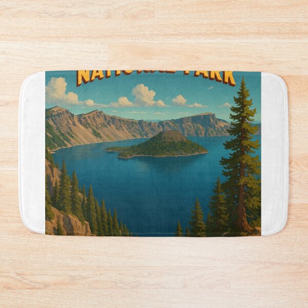 Item preview, Crater Lake National Park Oregon with Wizard Island designed and sold by Aryabek.