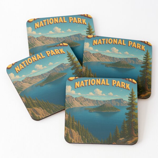 Item preview, Crater Lake National Park Oregon with Wizard Island designed and sold by Aryabek.