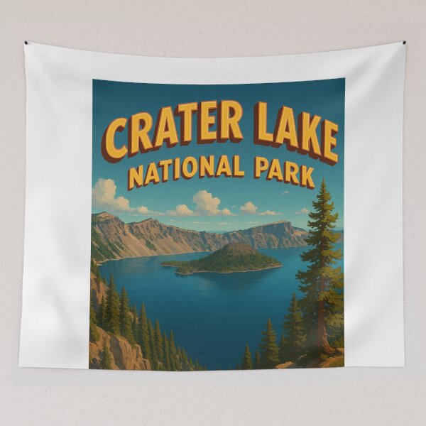 Item preview, Crater Lake National Park Oregon with Wizard Island designed and sold by Aryabek.