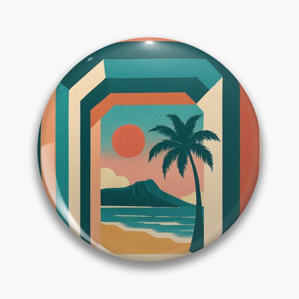 Item preview, Waikiki Retro Tunnel View with Diamond Head and Sunset designed and sold by Aryabek.