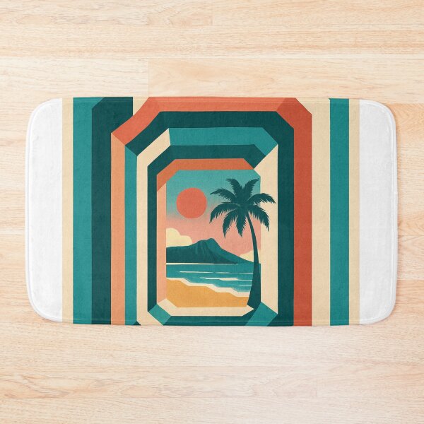 Item preview, Waikiki Retro Tunnel View with Diamond Head and Sunset designed and sold by Aryabek.