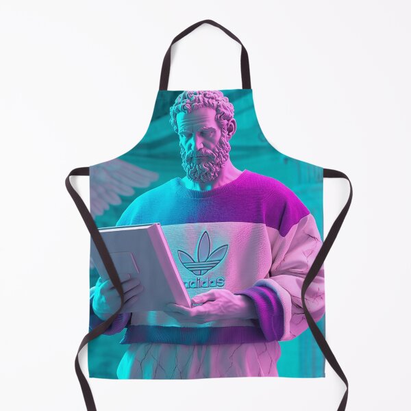 Item preview, Neon Vaporwave Marble Statue Reading Tablet designed and sold by weirdfishes123.