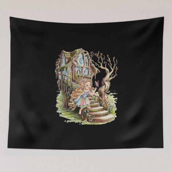 Item preview, Whimsical Fairy Treehouse with Magical Details designed and sold by love3617.