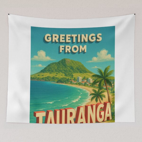 Item preview, Tauranga New Zealand Coastline with Mount Maunganui designed and sold by Aryabek.