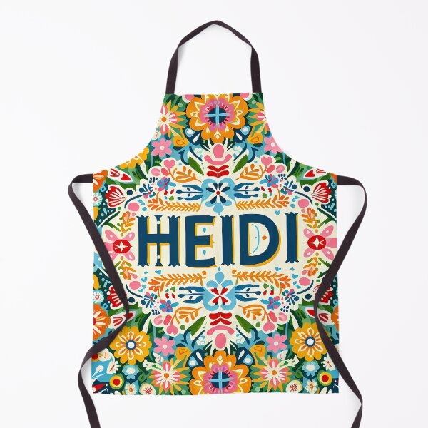 Item preview, Scandinavian Folk Art Cute Colourful Pattern with Name HEIDI by heidiannemorris © designed and sold by FOLK ART FUSION by heidiannemorris.