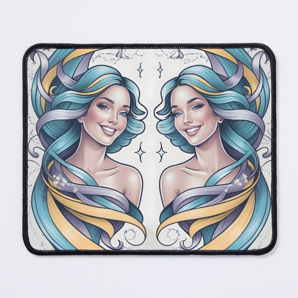 Item preview, Whimsical Gemini Twins – Neo-Traditional Zodiac Art | LaLi Designs designed and sold by LaLi-Designs.