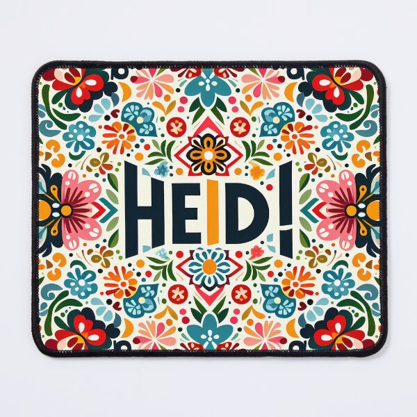 Item preview, Scandinavian Folk Art Cute Colourful HEIDI Pattern by heidiannemorris © designed and sold by FOLK ART FUSION by heidiannemorris.
