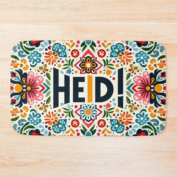 Item preview, Scandinavian Folk Art Cute Colourful HEIDI Pattern by heidiannemorris © designed and sold by FOLK ART FUSION by heidiannemorris.