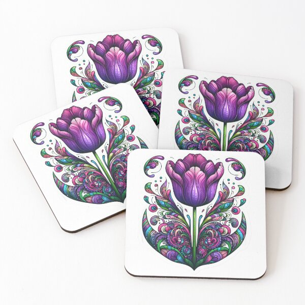 Item preview, boho purple flower floral sticker ,boho style,Bohemian,Bloom Boom,Spring,ethnic designed and sold by Expressions-Sel.