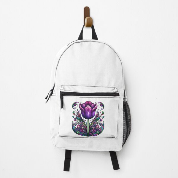 Item preview, boho purple flower floral sticker ,boho style,Bohemian,Bloom Boom,Spring,ethnic designed and sold by Expressions-Sel.