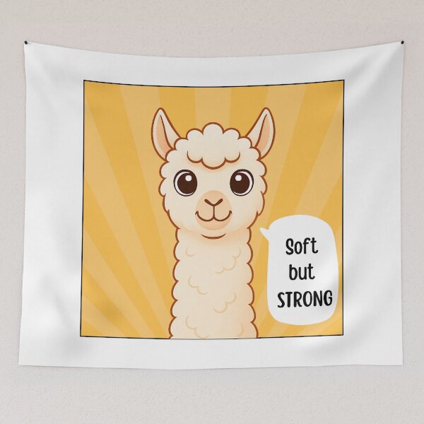 Item preview, Gentle but strong – Fluffy Alpacas Design designed and sold by LazyBlackSheep.