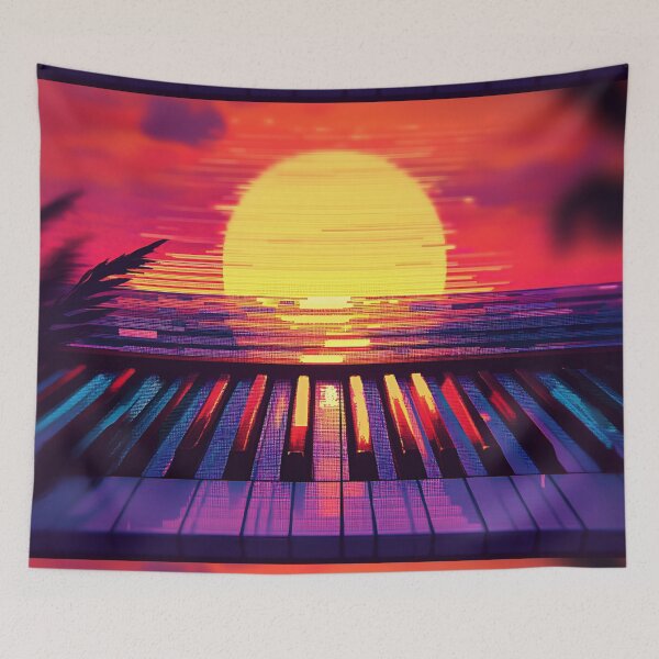 Item preview, Synthwave: 80s Synth Pixel Sunset designed and sold by bapupa.