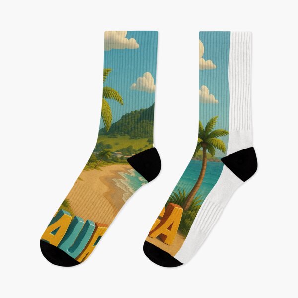 Item preview, Tauranga New Zealand Beach with Mount Maunganui and Palm Trees designed and sold by Places On Earth.
