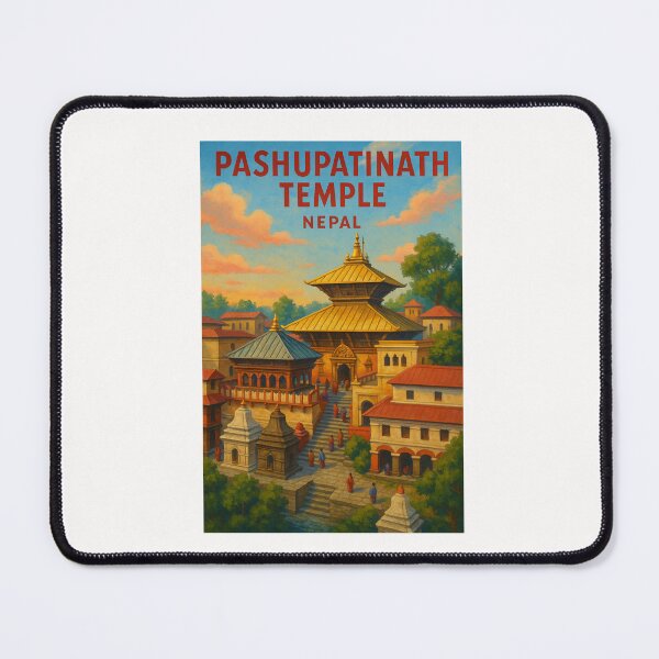 Item preview, Pashupatinath Temple in Kathmandu Nepal with Golden Roofs designed and sold by Places On Earth.