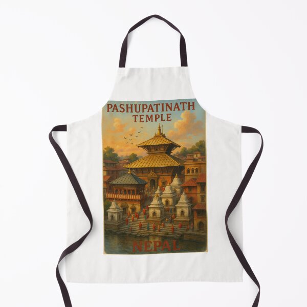 Item preview, Sunrise over Pashupatinath Temple Nepal with Pilgrims and Stupas designed and sold by Places On Earth.