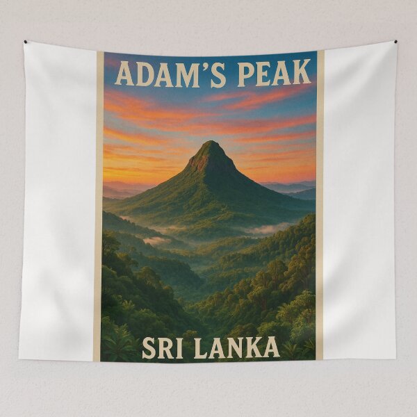 Item preview, Adam’s Peak Sri Lanka at Sunset with Forested Slopes designed and sold by Places On Earth.