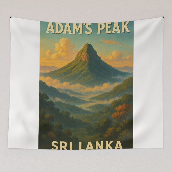 Item preview, Sri Lanka’s Adam’s Peak with Morning Mist and Lush Jungle designed and sold by Places On Earth.