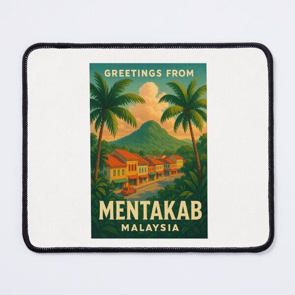 Item preview, Mentakab Malaysia Shophouses and Jungle Hills at Sunset designed and sold by Places On Earth.