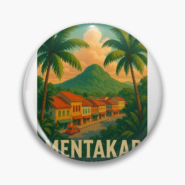 Item preview, Mentakab Malaysia Shophouses and Jungle Hills at Sunset designed and sold by Places On Earth.