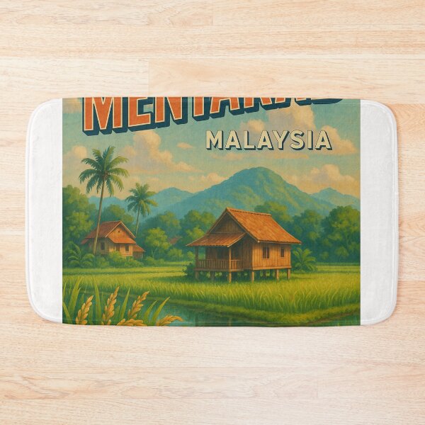 Item preview, Mentakab Malaysia Paddy Fields and Traditional Houses designed and sold by Places On Earth.