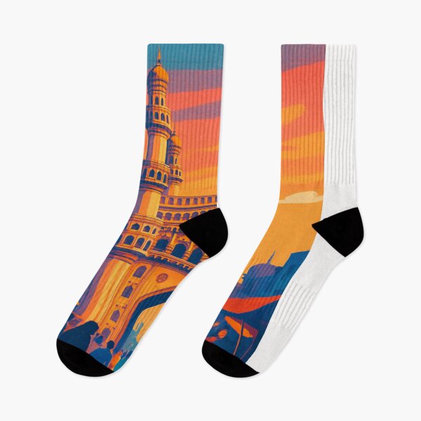 Item preview, Charminar Hyderabad India with Bustling Market at Sunset designed and sold by Places On Earth.