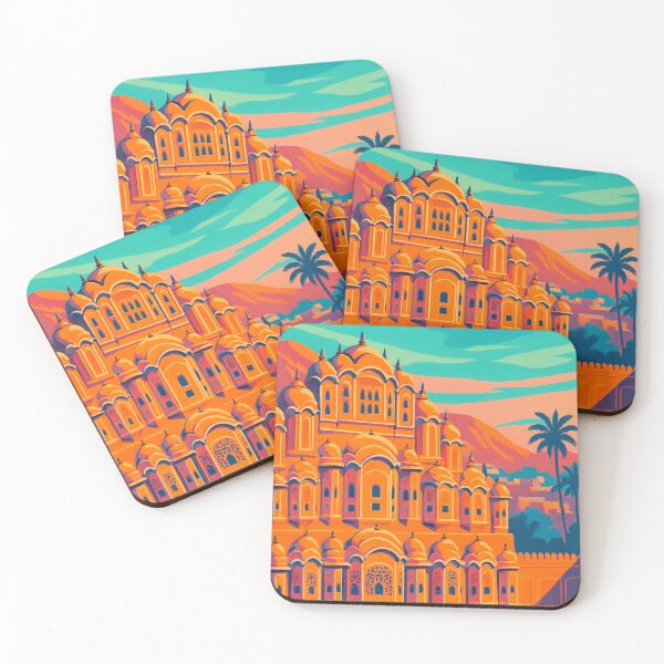 Item preview, Charminar India with Fiery Sky and Bold Mughal Architecture designed and sold by Places On Earth.