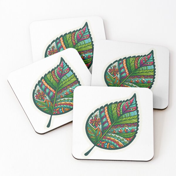 Item preview, boho colored leaf floral sticker ,boho style,Bohemian,Bloom Boom,Spring,ethnic designed and sold by Expressions-Sel.