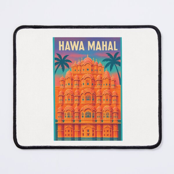 Item preview, Hawa Mahal Jaipur India with Pink Facade and Arched Windows designed and sold by Places On Earth.