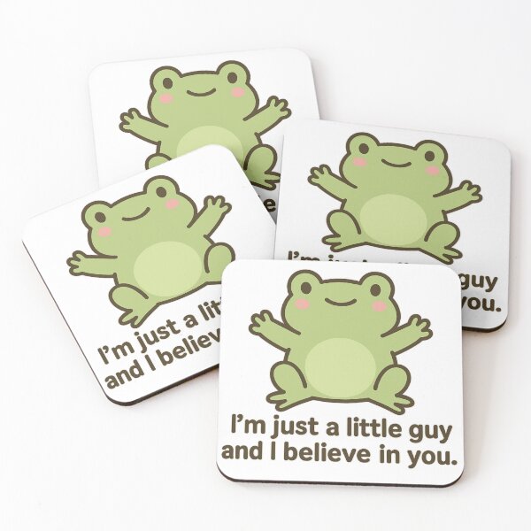 Item preview, Supportive Frog | I’m Just a Little Guy and I Believe in You | Cute Positive Affirmation Design designed and sold by Memorph.