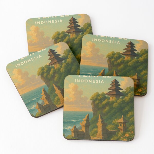 Item preview, Uluwatu Temple Bali on Ocean Cliffs with Traditional Architecture designed and sold by Places On Earth.