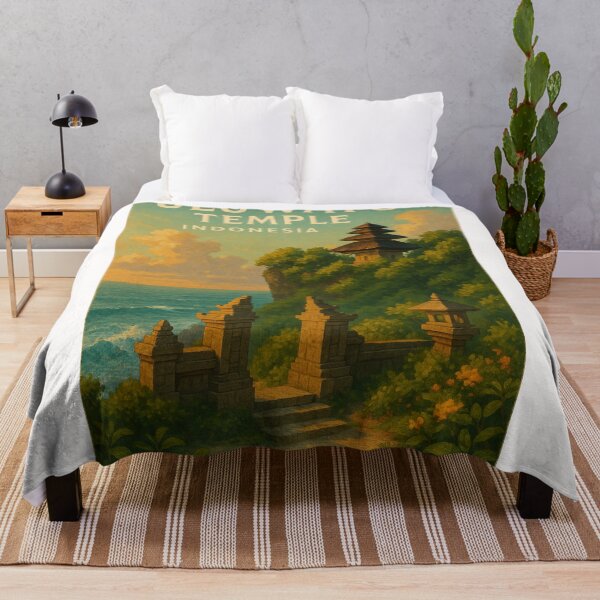Item preview, Uluwatu Temple Bali on Ocean Cliffs with Traditional Architecture designed and sold by Places On Earth.