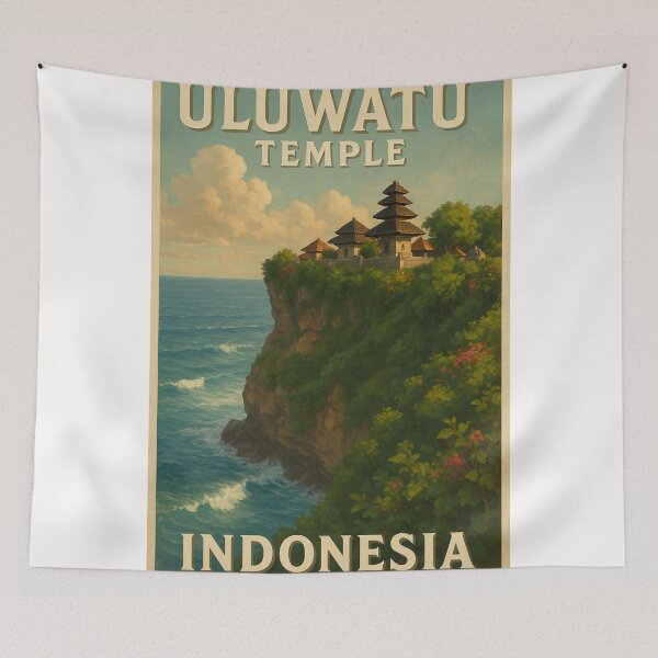 Item preview, Uluwatu Temple Bali Cliffside View with Ocean Horizon designed and sold by Places On Earth.