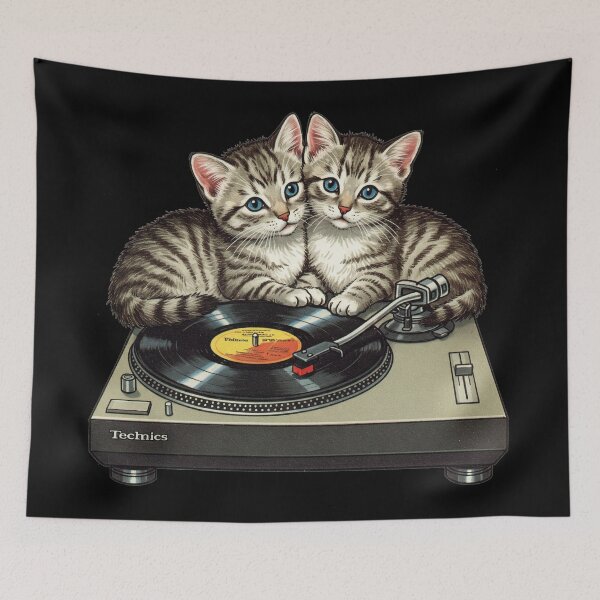 Item preview,   Vintage Kittens Cuddle and Play Vinyl Vibes designed and sold by Zini-ArtStudio.