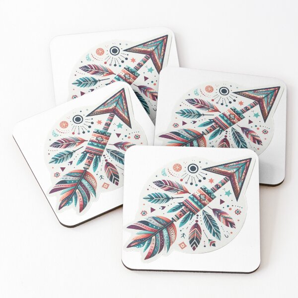 Item preview, boho feather arrow floral sticker ,boho style,Bohemian,Bloom Boom,Spring,ethnic designed and sold by Expressions-Sel.