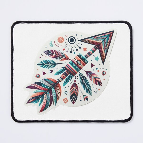 Item preview, boho feather arrow floral sticker ,boho style,Bohemian,Bloom Boom,Spring,ethnic designed and sold by Expressions-Sel.