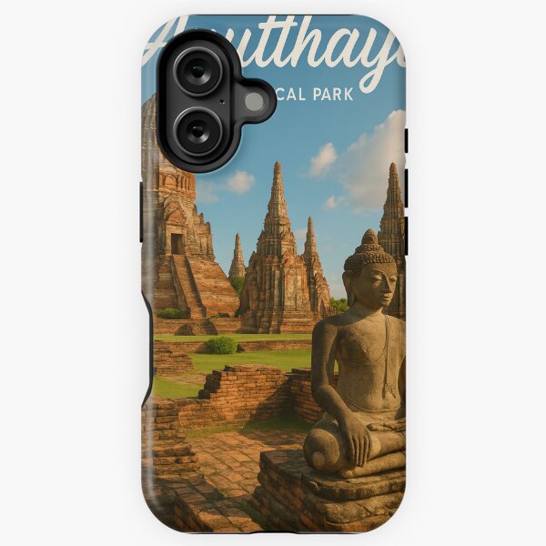 Item preview, Ayutthaya Historical Park Thailand with Ancient Temples and Buddha Statue designed and sold by Places On Earth.