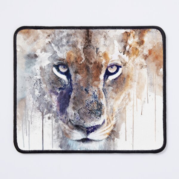 Item preview, Lioness Gaze Watercolor designed and sold by caracatita75.