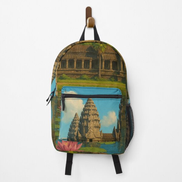 Item preview, Angkor Wat Cambodia with Lotus Pond and Khmer Architecture designed and sold by Places On Earth.