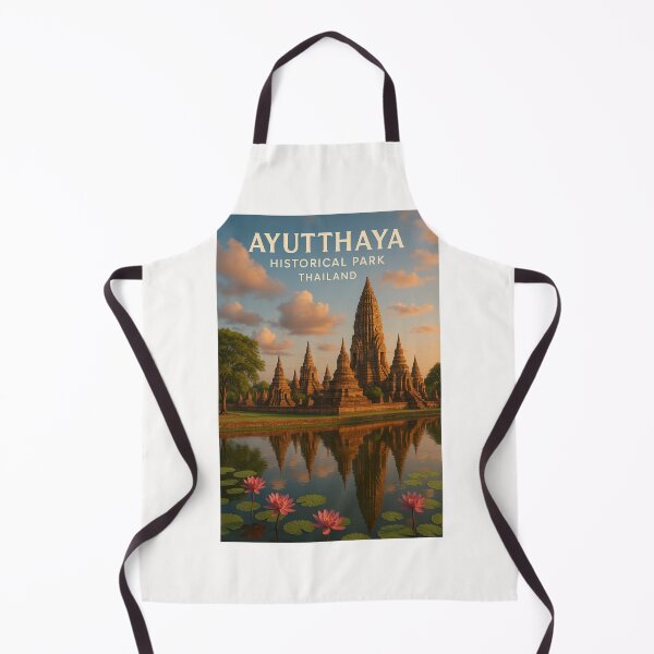 Item preview, Ayutthaya Thailand Reflections of Temple Spires and Lotus Pond designed and sold by Places On Earth.