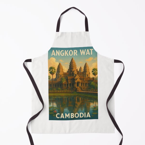 Item preview, Angkor Wat Cambodia Temple Complex at Sunset Reflections designed and sold by Places On Earth.