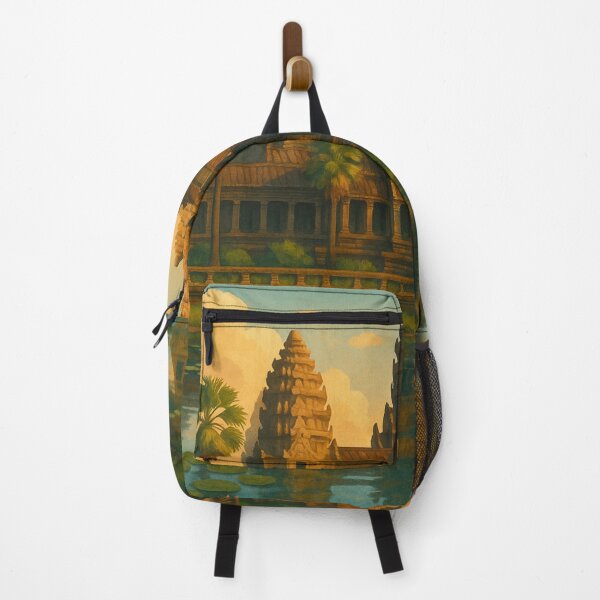 Item preview, Angkor Wat Cambodia Temple Complex at Sunset Reflections designed and sold by Places On Earth.